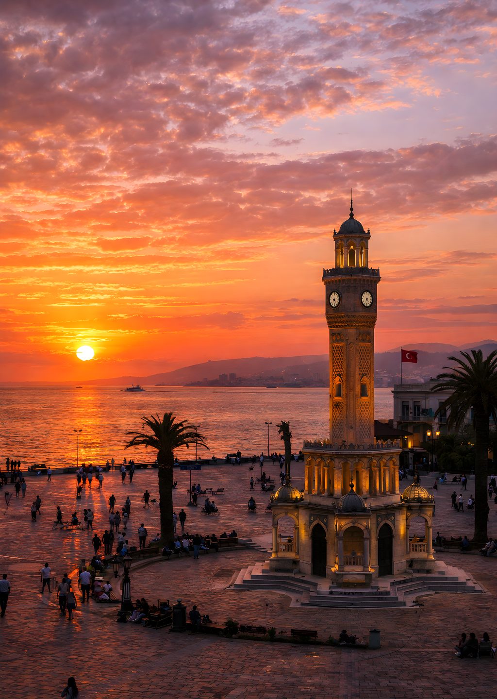 İzmir Saat Kulesi Güneş Batımı