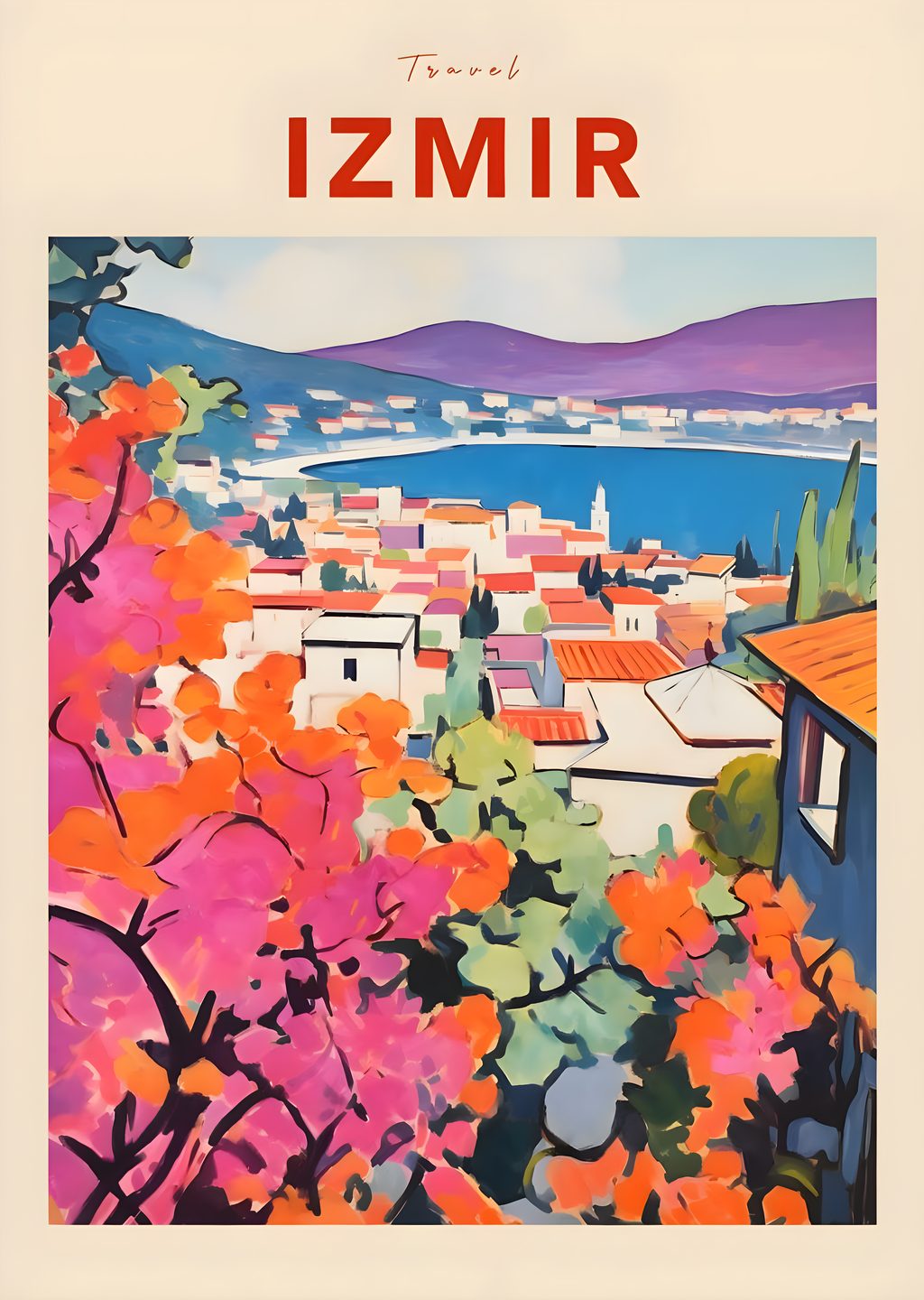 Izmir Fauvist Travel Poster