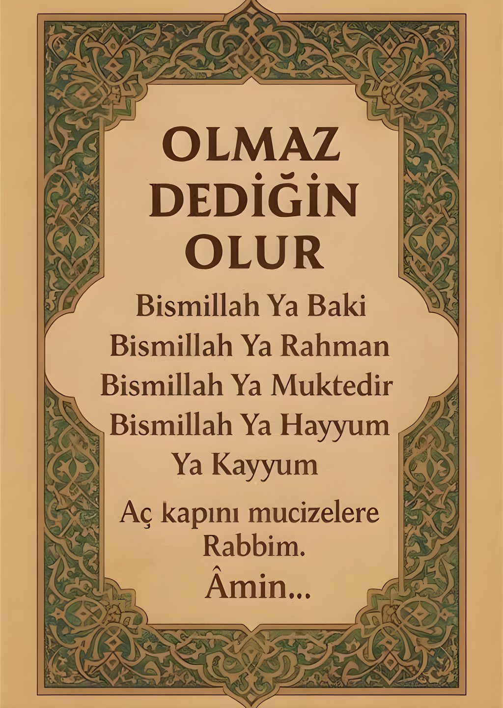 Olmaz Dediğin Olur