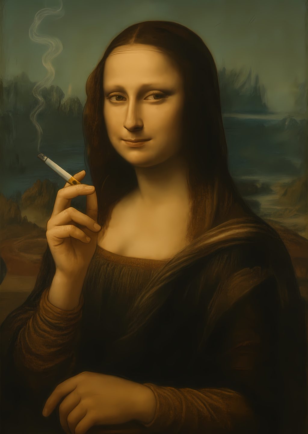 Mona Lisa: Sigara İçen Klasik Portre