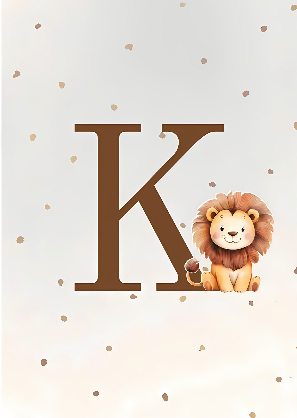 K Harfi ile Leopar Desenli Poster