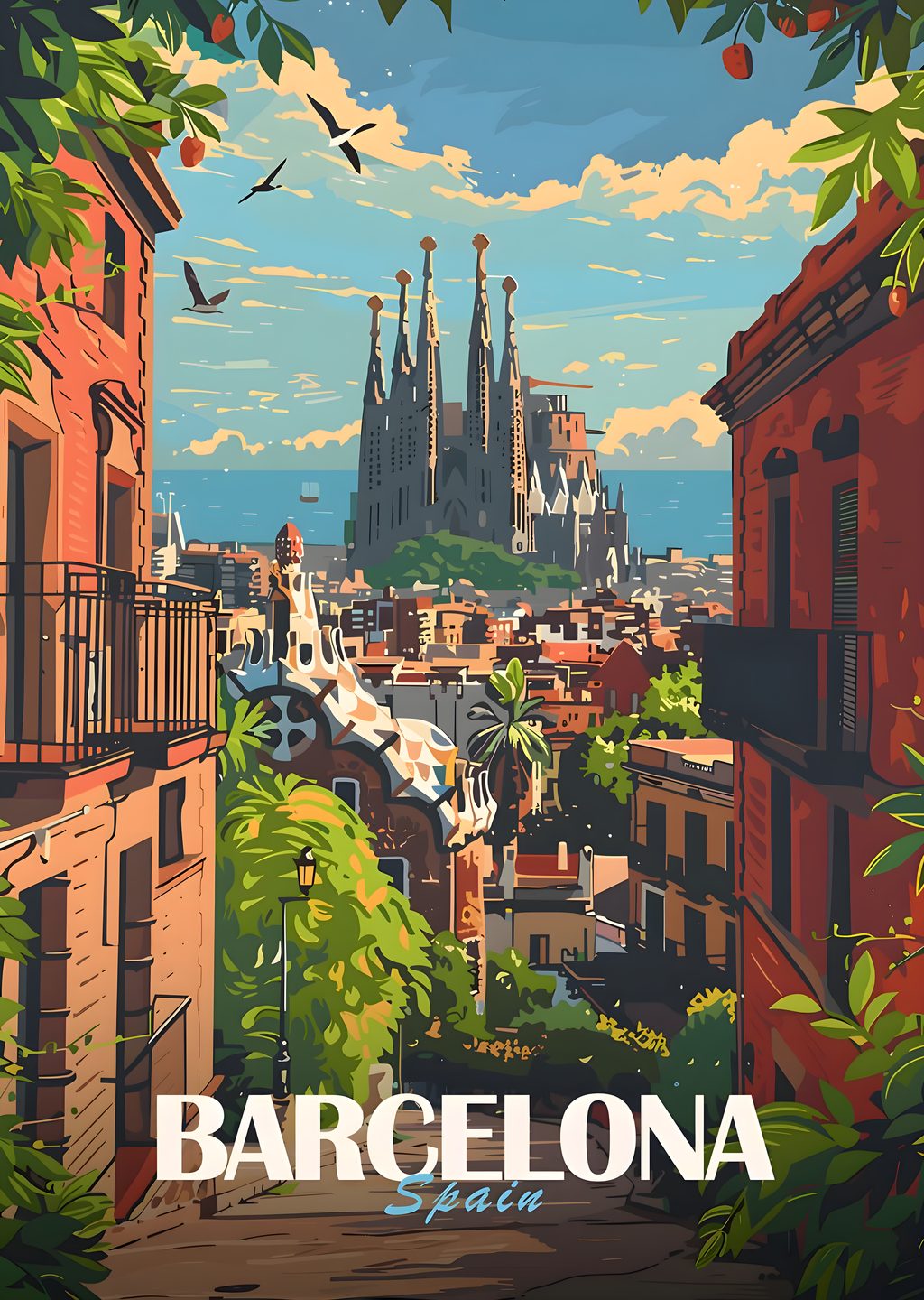Barcelona Sagrada Familia Manzara