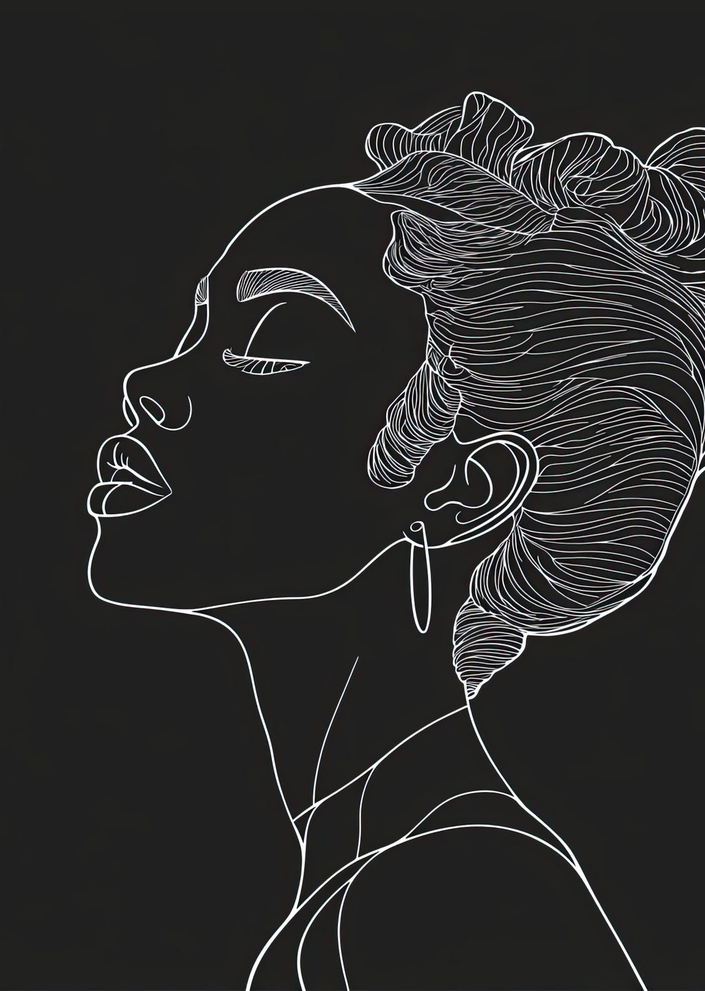 Saleira665: Minimalist Kadın Portresi