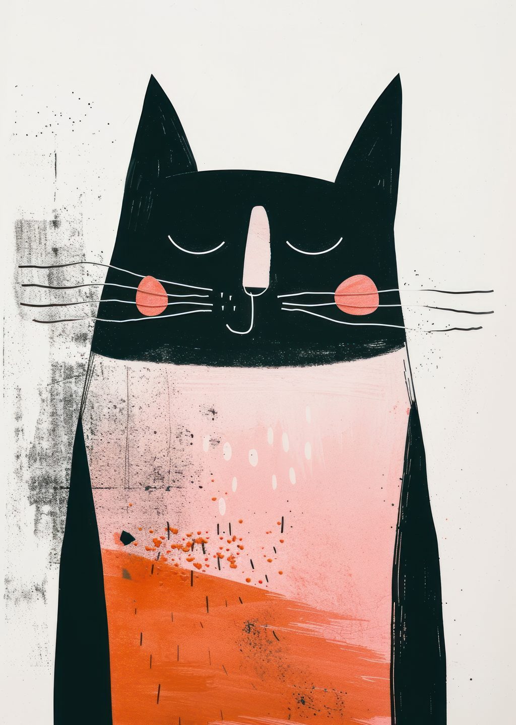 Minimalist Siyah Kedi