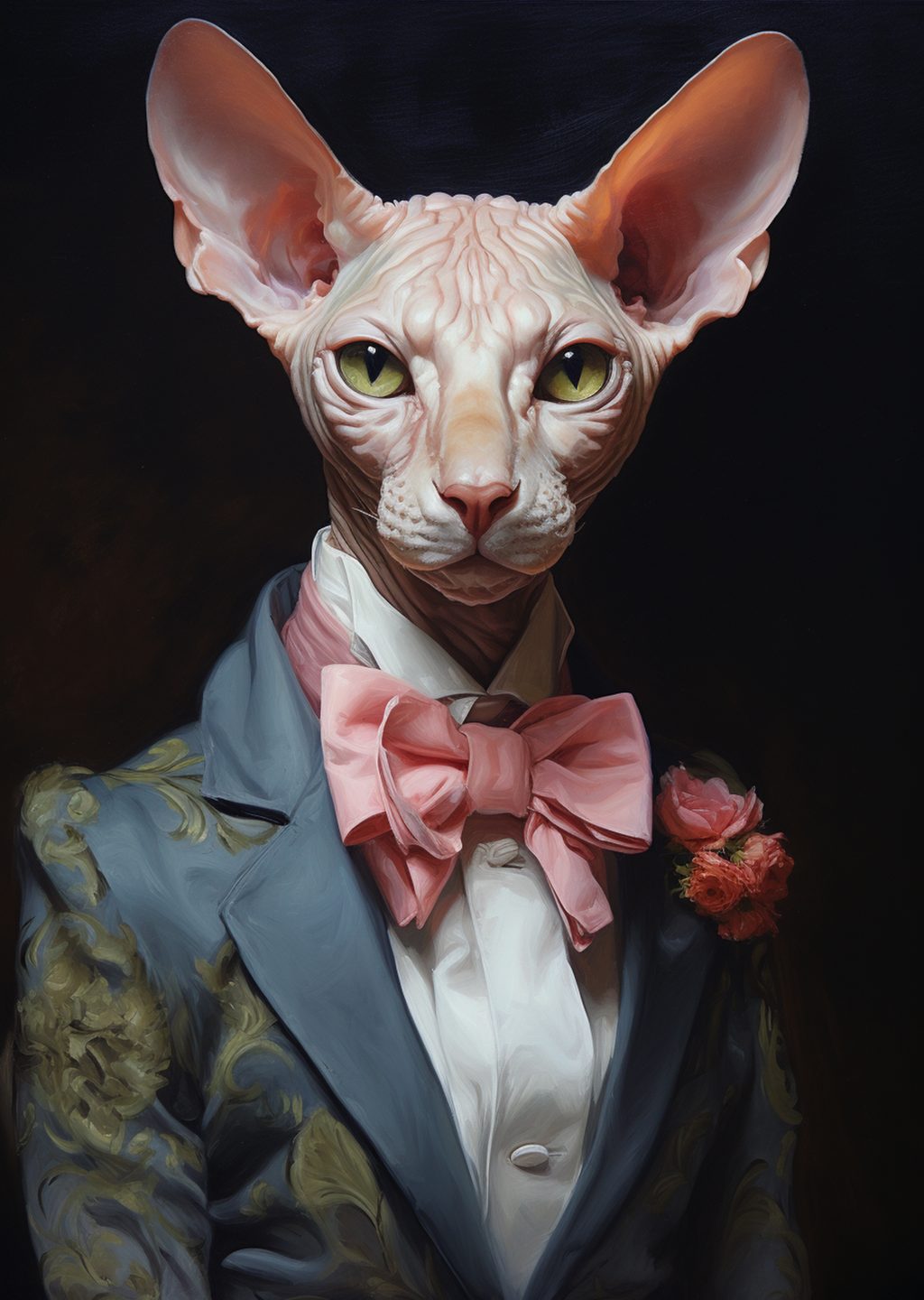 Damatlık Giyen Sphynx Kedisi