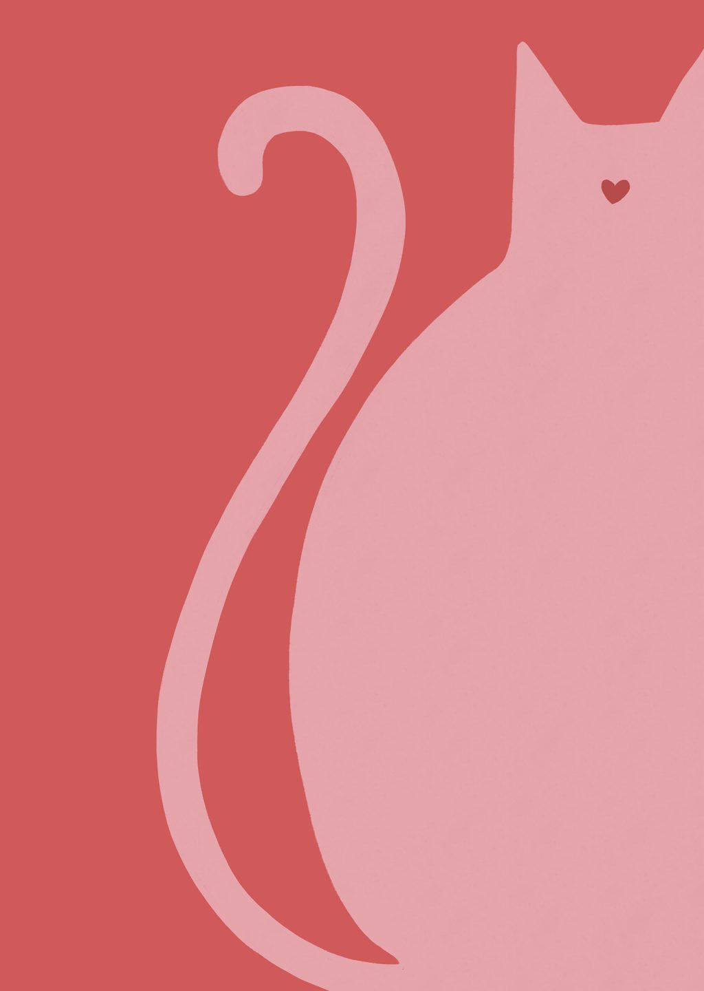 Minimalist Kedi İllüstrasyonu