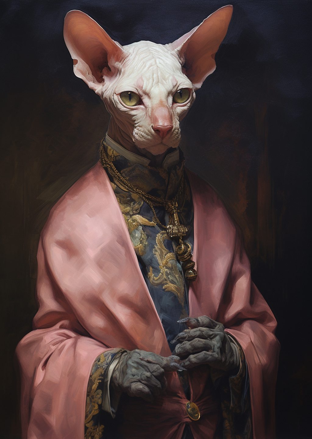 Şık Sphynx Kedisi Portresi