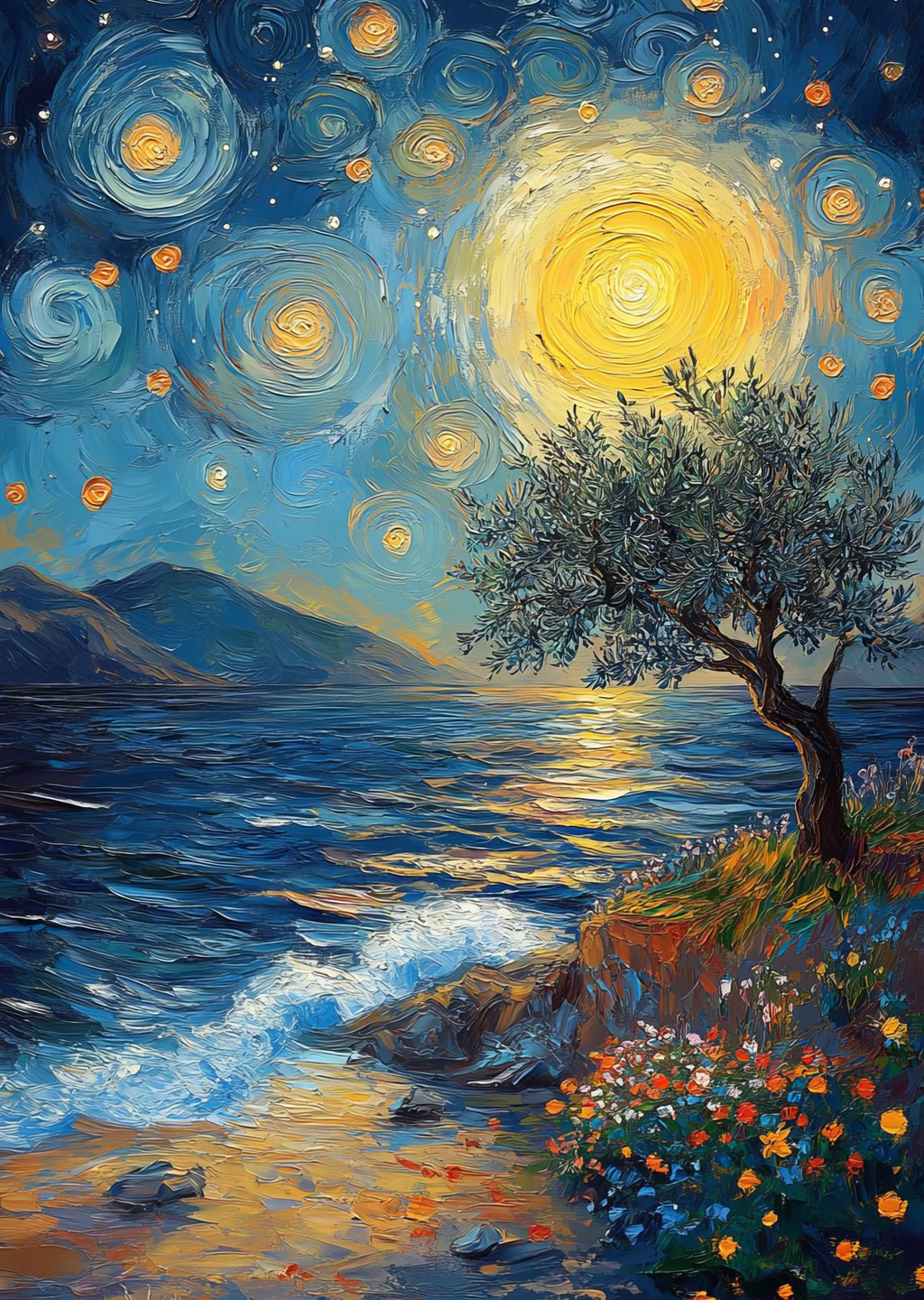 Yıldızlı Gece ve Güneş Işığı