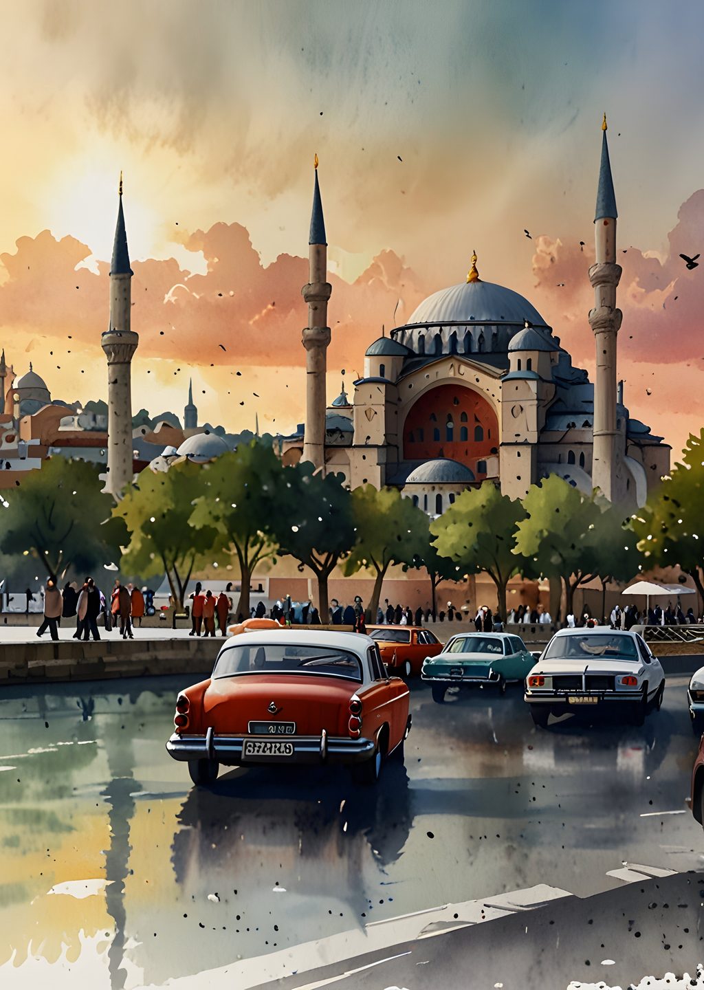 İstanbul'da Klasik Arabalar ve Tarihi Mimari