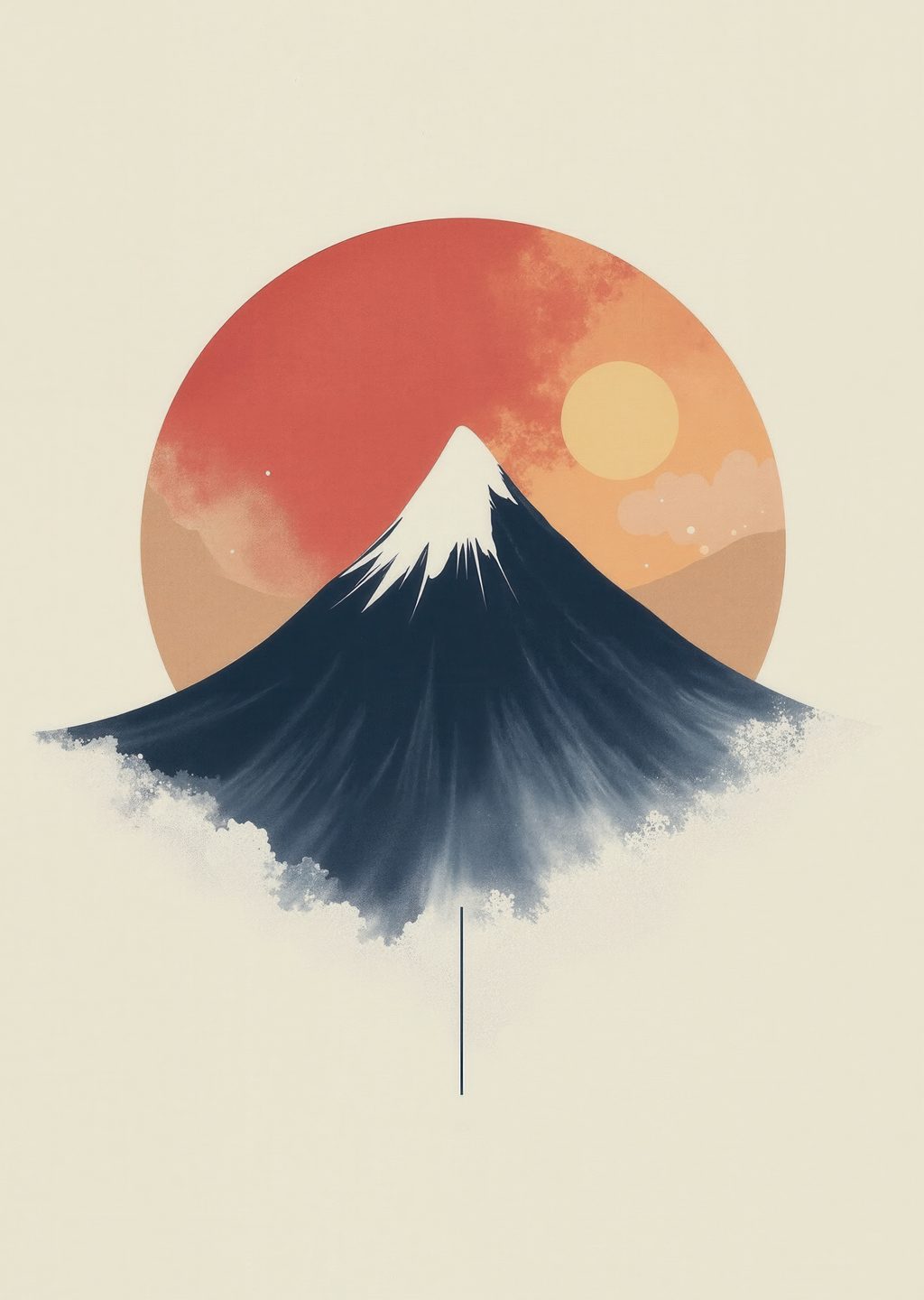 Minimalist Dağ Manzarası