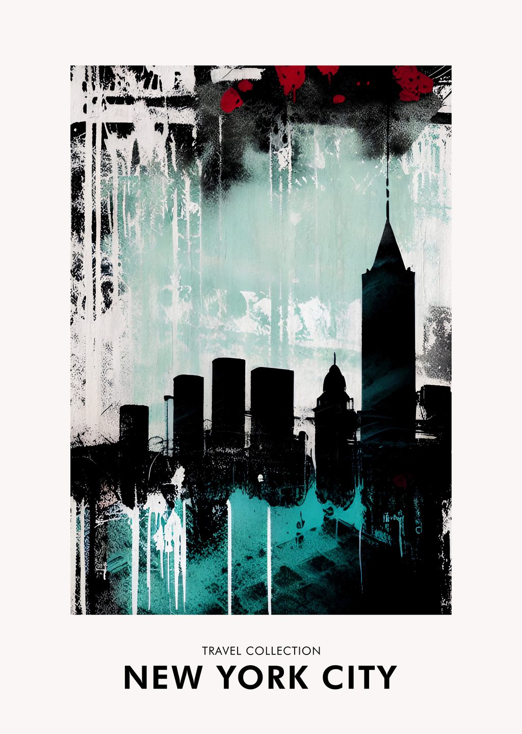 New York Şehir Manzarası Sanat Posteri