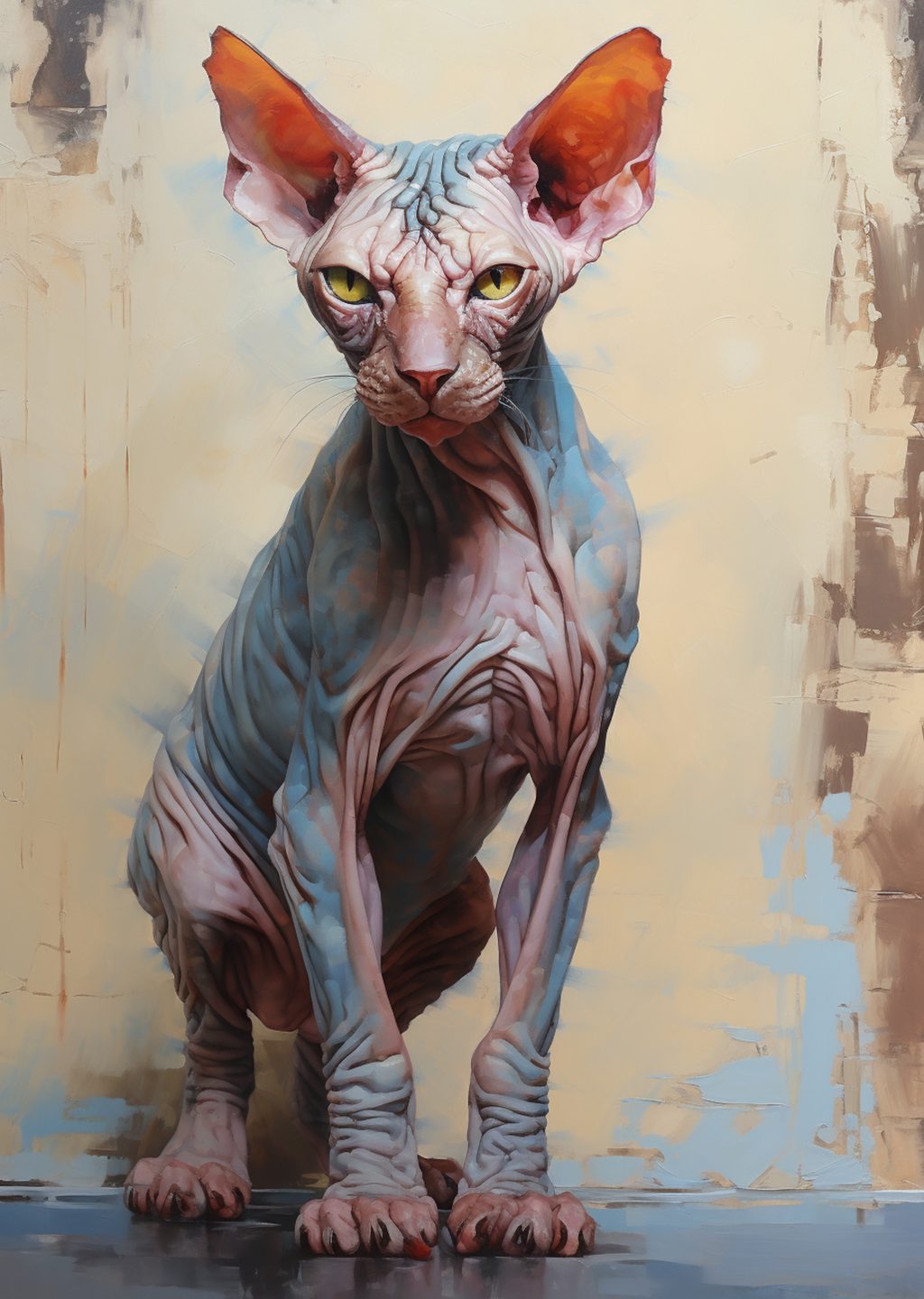 Sanatsal Sphynx Kedi Tasarımı