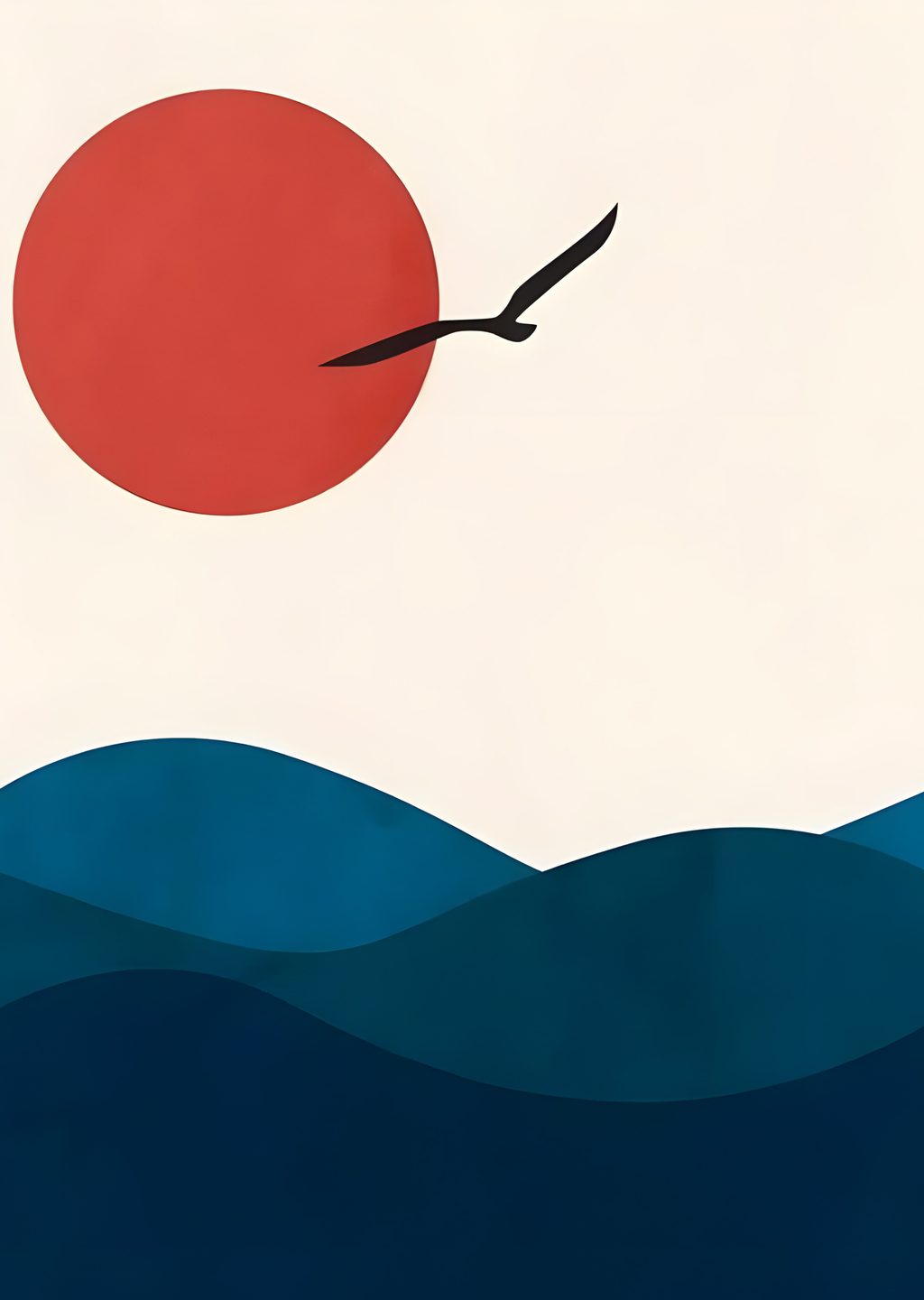 Minimalist Deniz Manzarası