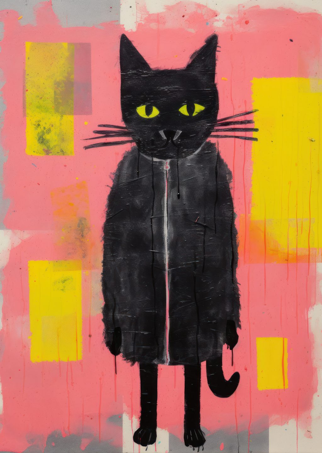 Siyah Kedi: Modern Sanat İllüstrasyonu