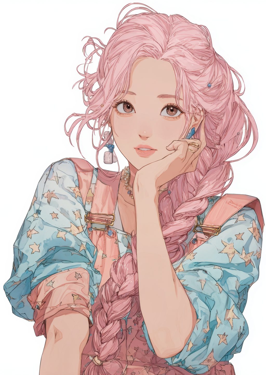 Pembe Saçlı Anime Kız