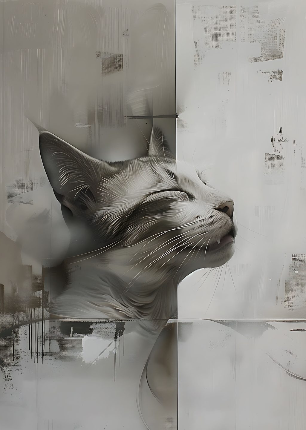 Soyut Kedi Portresi