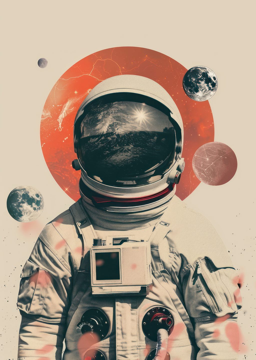 Uzay Keşif Temalı Astronot Posteri