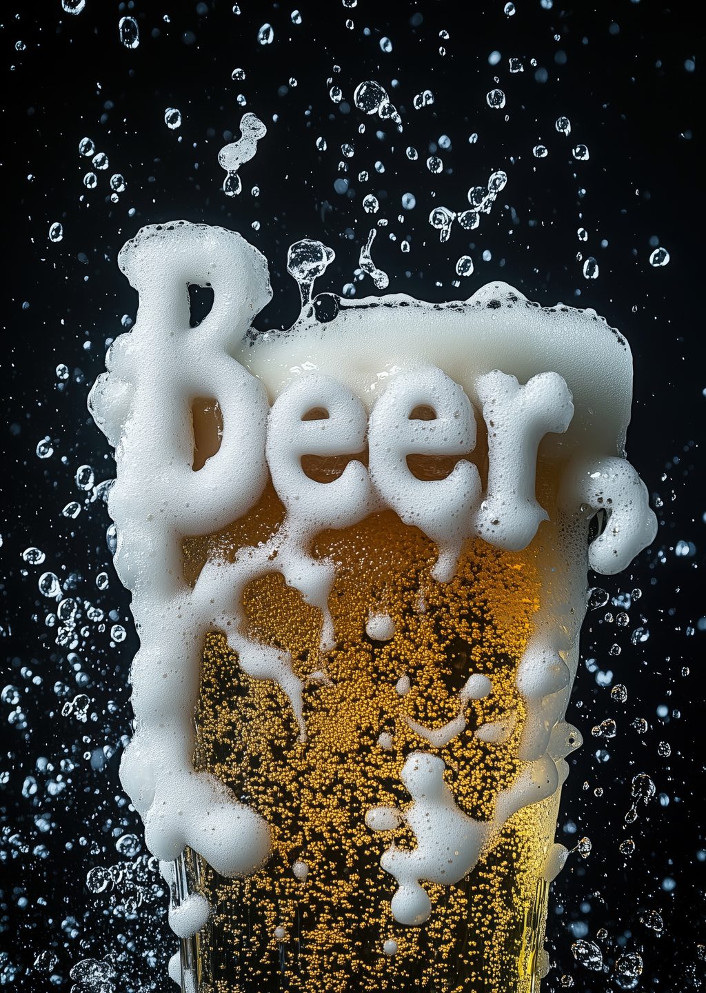 Bira Köpüğüyle Yazılmış 'Beer'