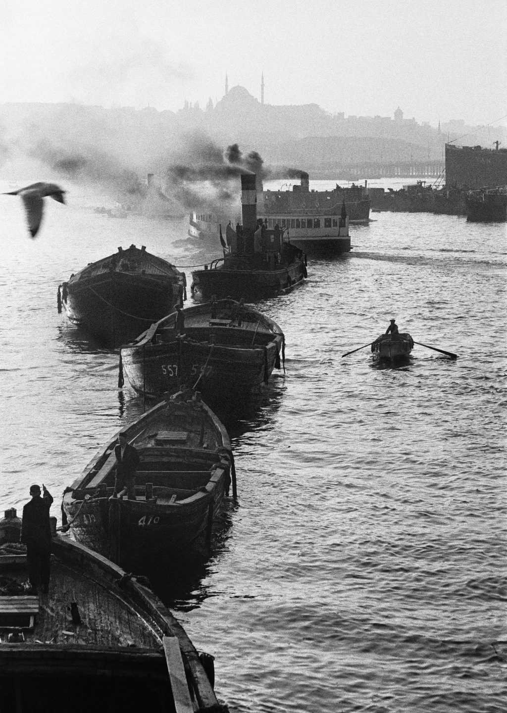 1950'ler İstanbul Deniz ve Gemi Manzarası