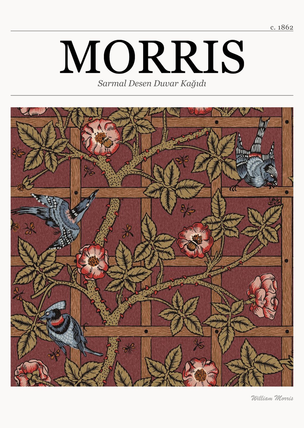 Sarmal Desen Duvar Kağıdı (William Morris)