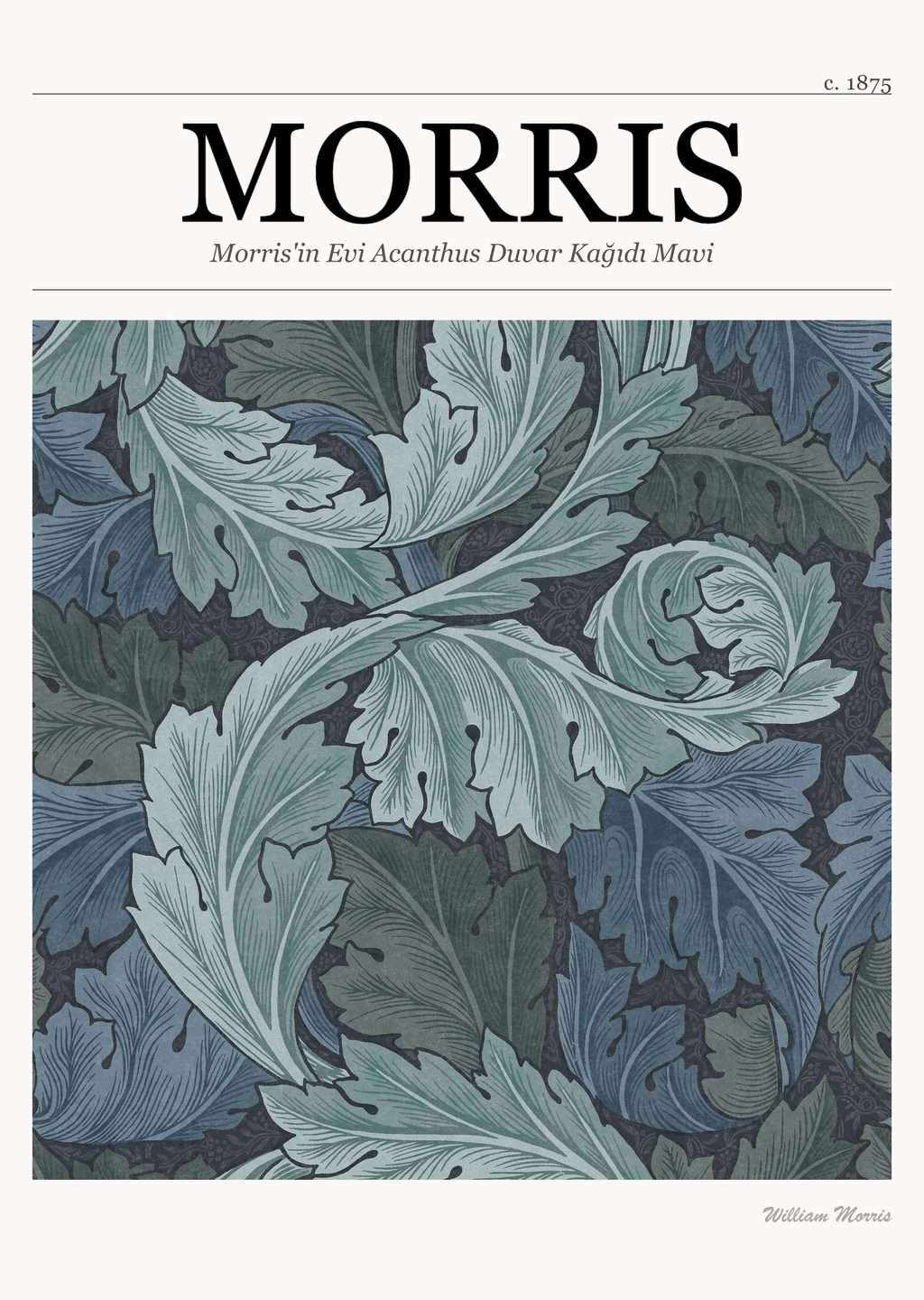 Morris'in Evi Acanthus Duvar Kağıdı Mavi