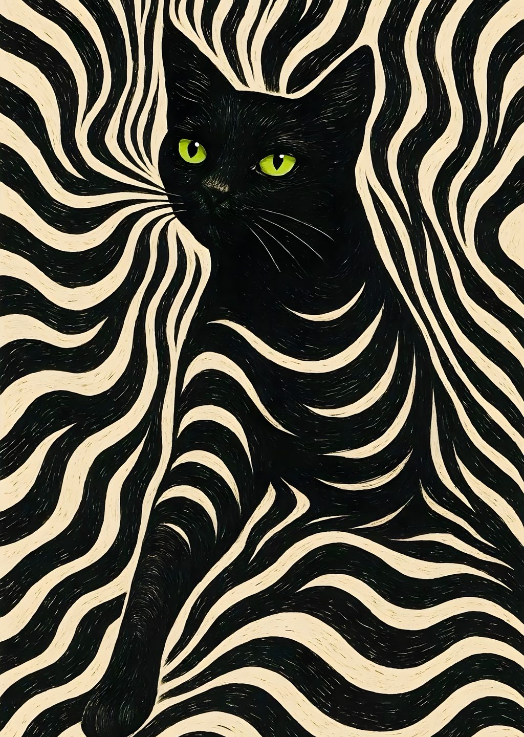 Siyah Kedi: Dalgalı Çizgiler