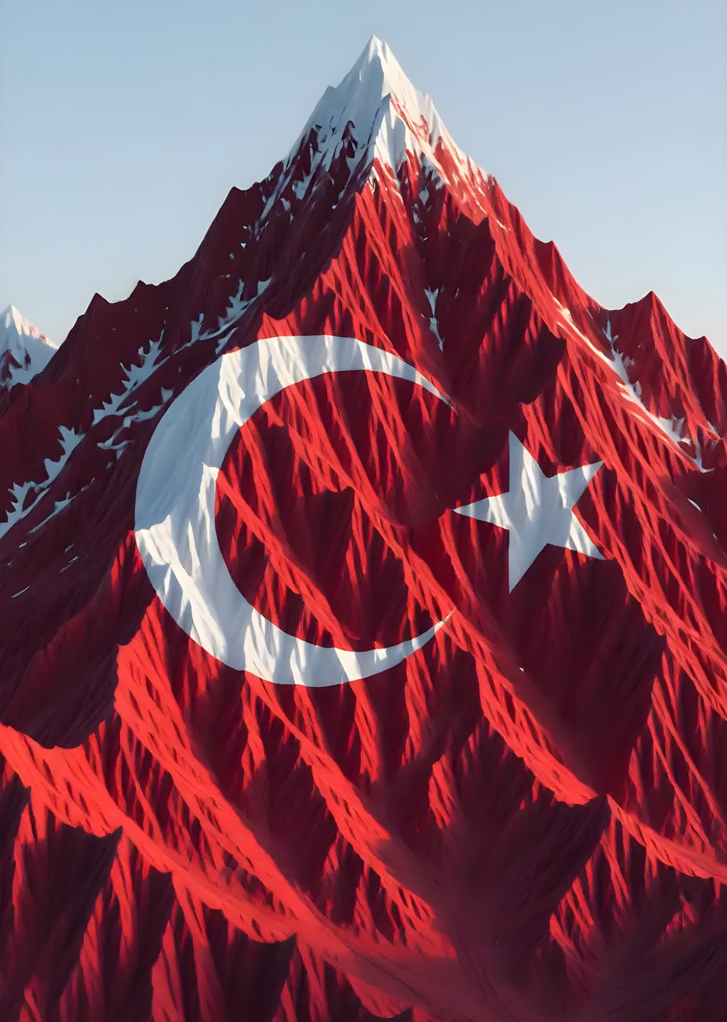 Karlı Dağlarda Türk Bayrağı