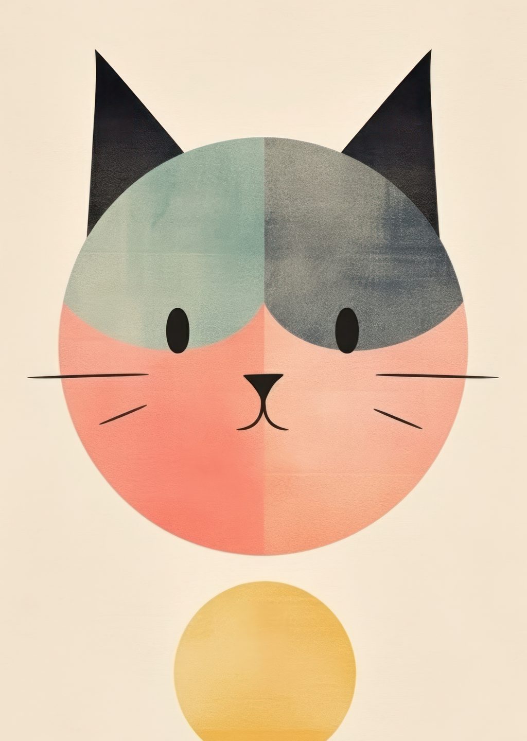 Minimalist Kedi İllüstrasyonu