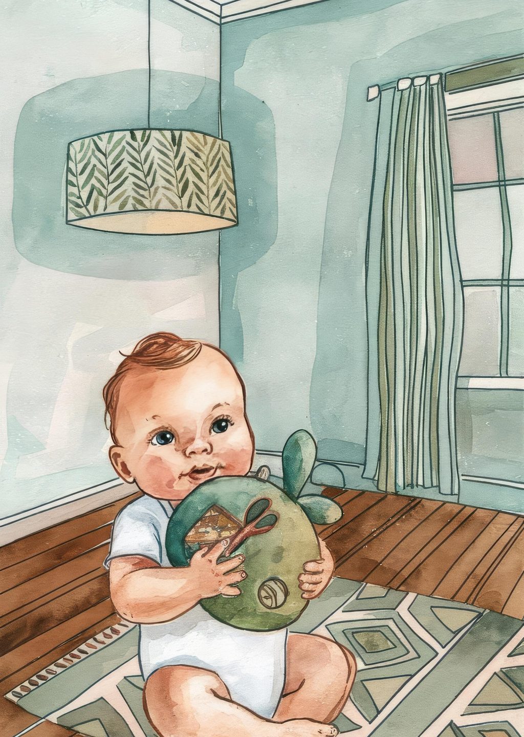 Çocuk Odası Sanatı: Sevimli Bebek ve Oyuncak